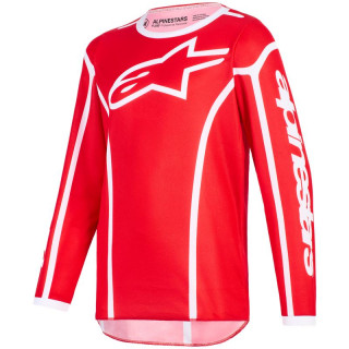 Maillot enfant Alpinestars fluid apex rouge/blanc | Oxmoto