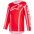 Maillot enfant Alpinestars fluid apex rouge/blanc | Oxmoto