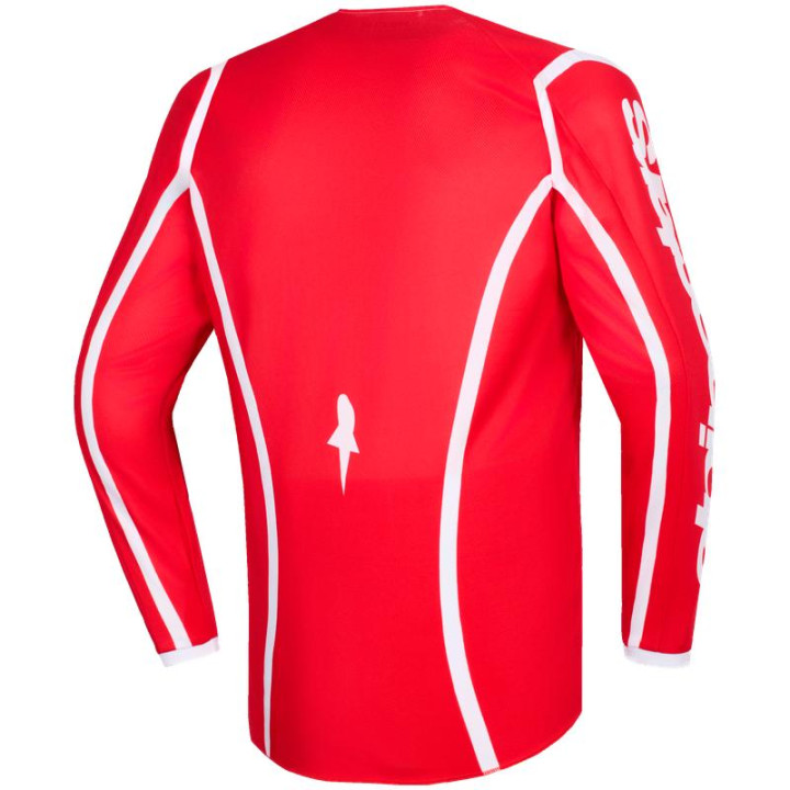 Maillot enfant Alpinestars fluid apex rouge/blanc | Oxmoto