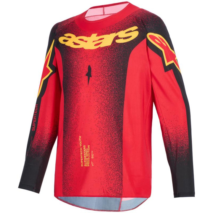 Maillot enfant Alpinestars supertech scenz rouge/noir/jaune