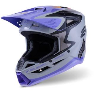 Casque enfant Alpinestars sm3 jettson violet/noir | Oxmoto