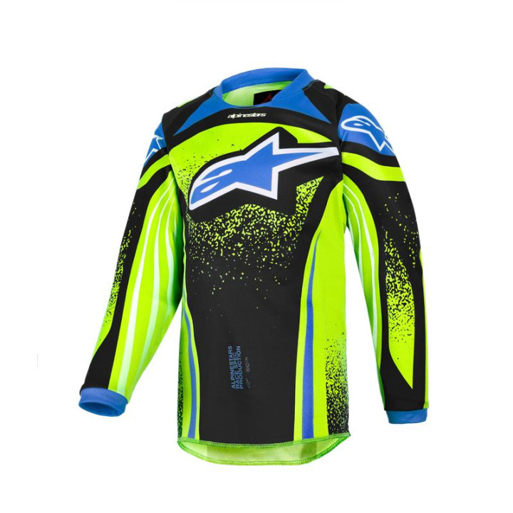 Maillot kid Alpinestars racer nomur navy/jaune/bleu | Oxmoto