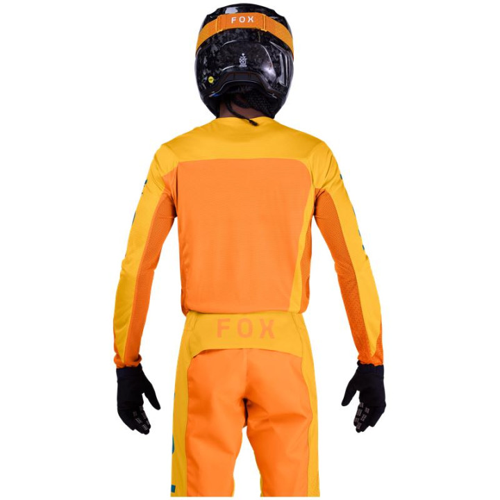 Maillot FOX flexair fracture tangerine | Oxmoto