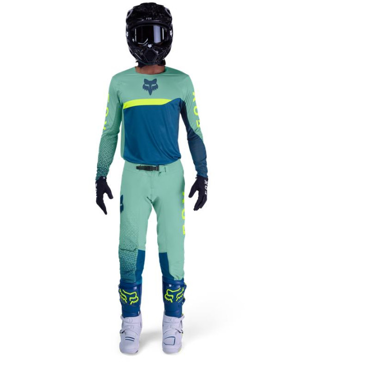 Maillot FOX flexair fracture spearmint | Oxmoto