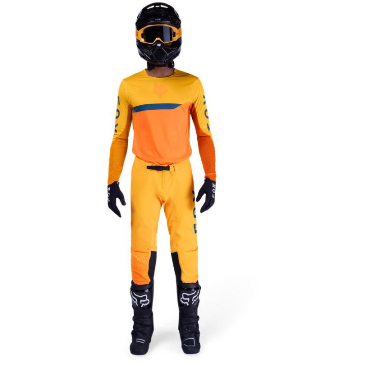 Maillot FOX flexair fracture tangerine | Oxmoto