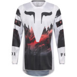 maillot fox 180 kairos blanc/rouge
