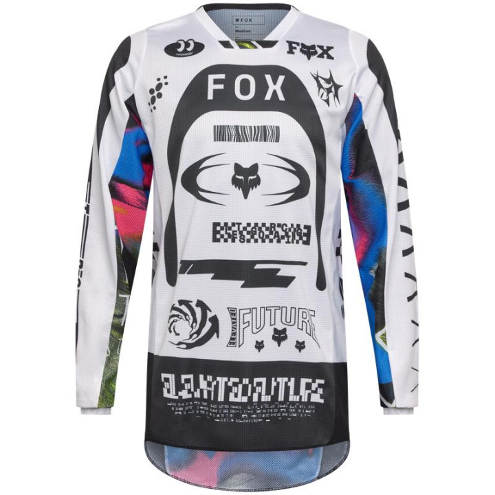 Maillot FOX 180 image cosmo blanc/noir | Oxmoto
