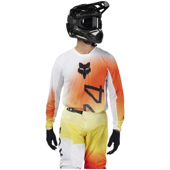 Maillot FOX 180 air haze blanc | Oxmoto