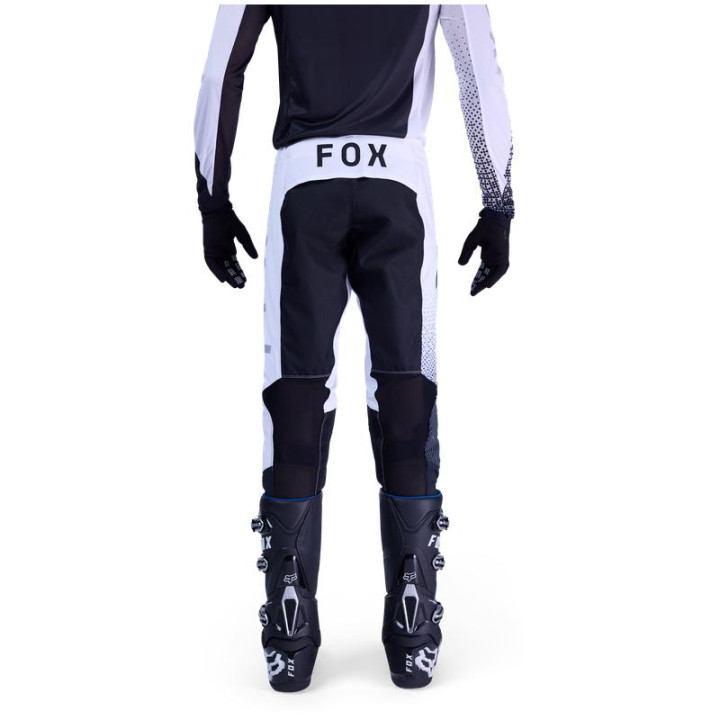 Pantalon FOX flexair fracture blanc/noir | Oxmoto