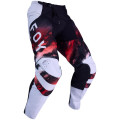 Pantalon FOX 180 kairos blanc/rouge | Oxmoto