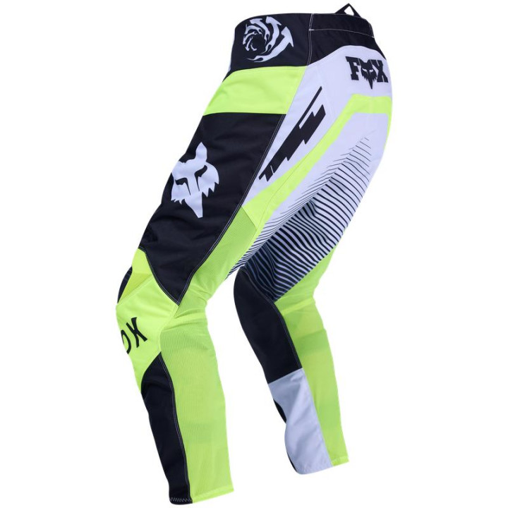 Pantalon FOX 180 collect gris/jaune | Oxmoto