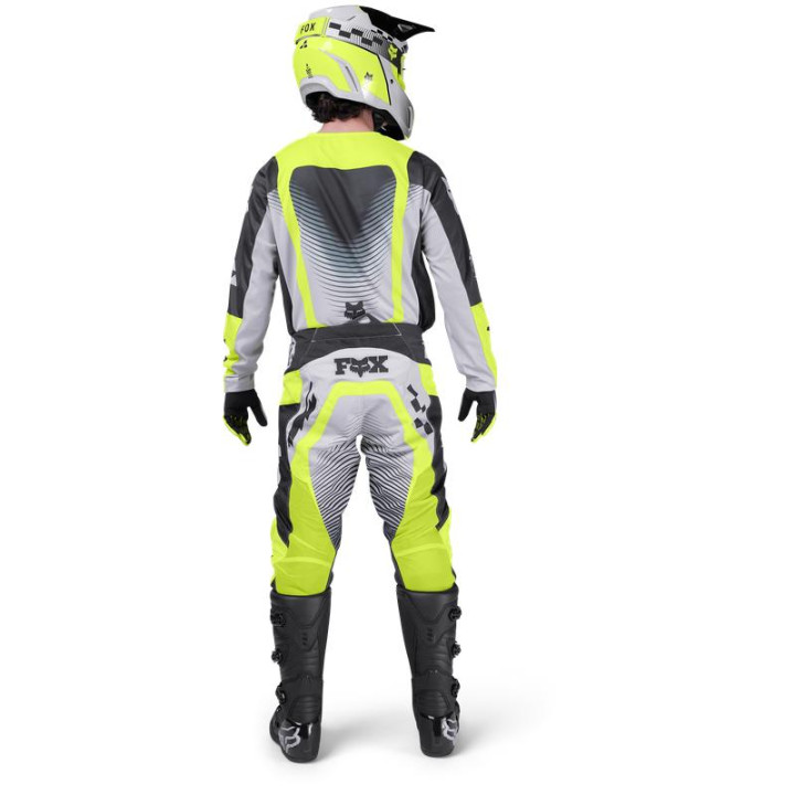 Pantalon FOX 180 collect gris/jaune | Oxmoto