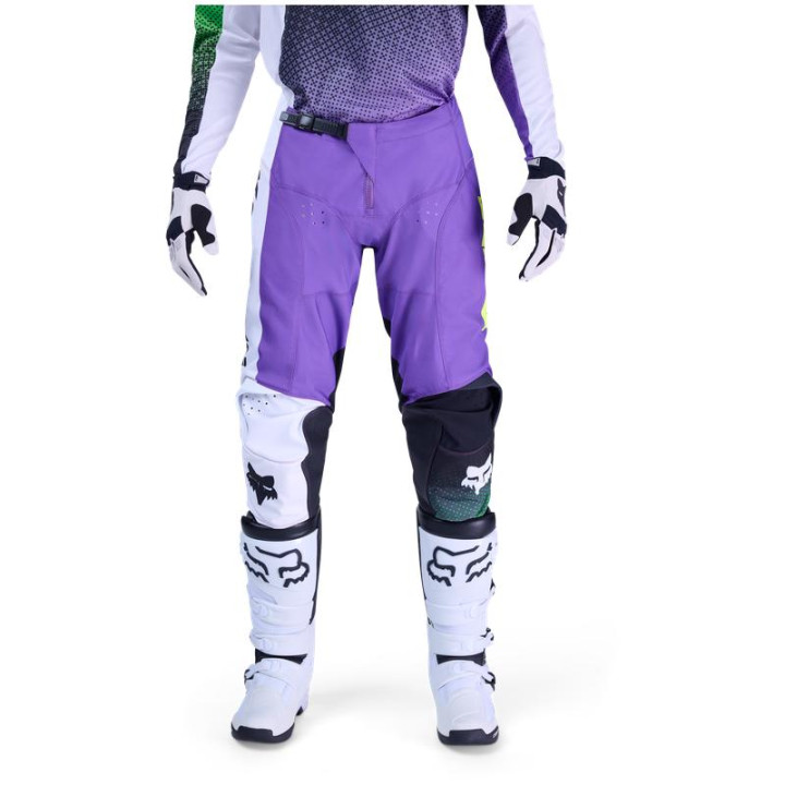 Pantalon FOX 180 Kawasaki violet/blanc | Oxmoto