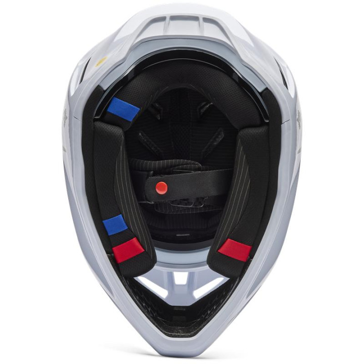 Casque FOX v3 rs fracture blanc | Oxmoto