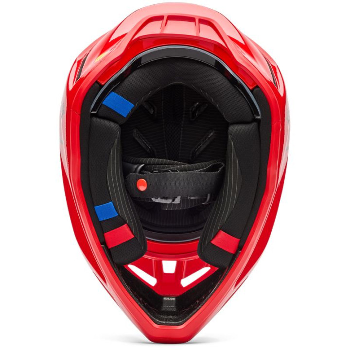 Casque FOX v3 rs fracture rouge | Oxmoto
