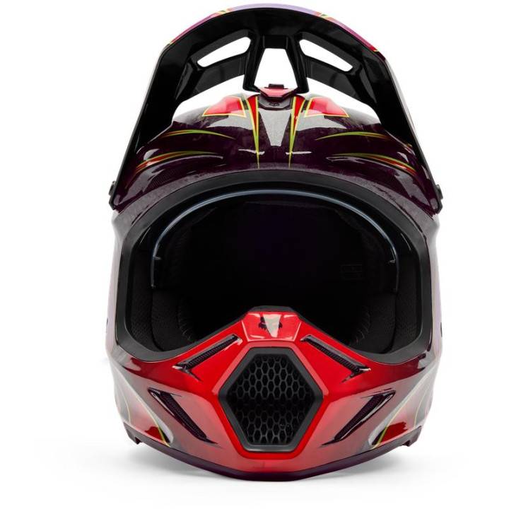 Casque FOX v3 rs canvas rouge | Oxmoto