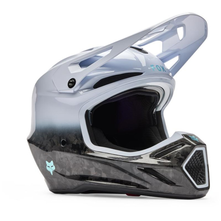 Casque FOX v3 rs ghost blanc | Oxmoto