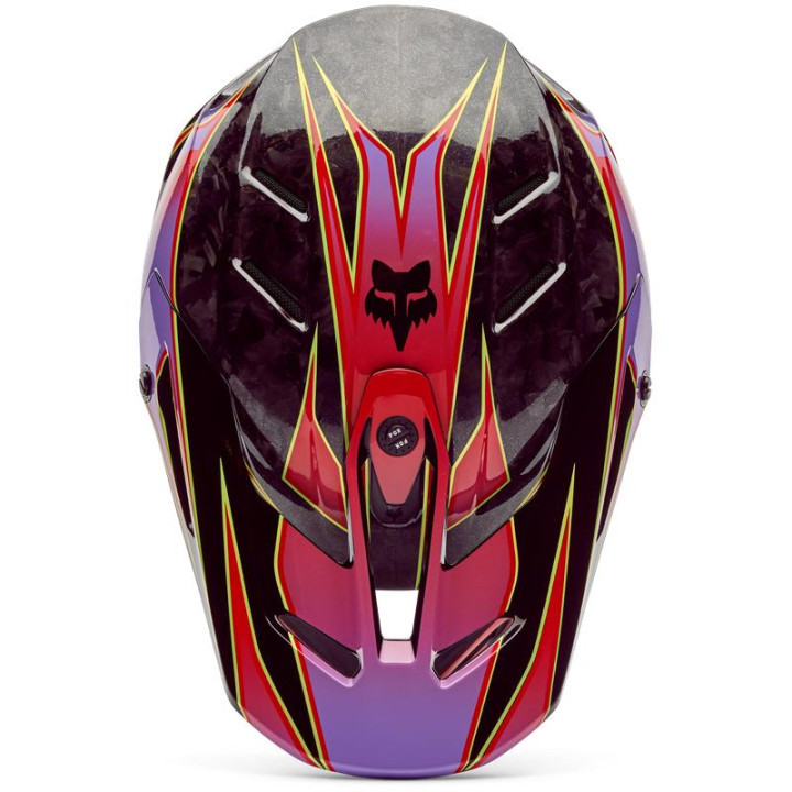 Casque FOX v3 rs canvas rouge | Oxmoto