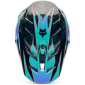 Casque FOX v3 rs canvas aqua | Oxmoto