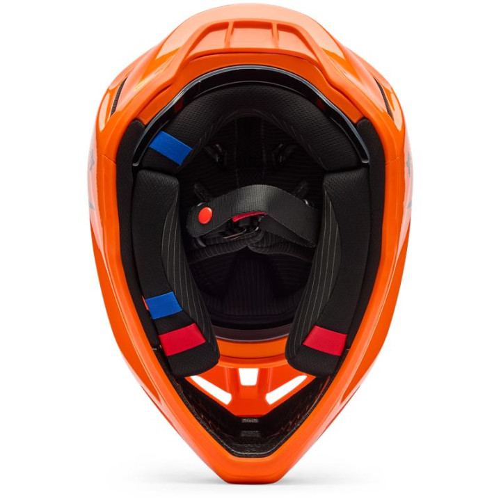 Casque FOX v3 rs fracture orange | Oxmoto