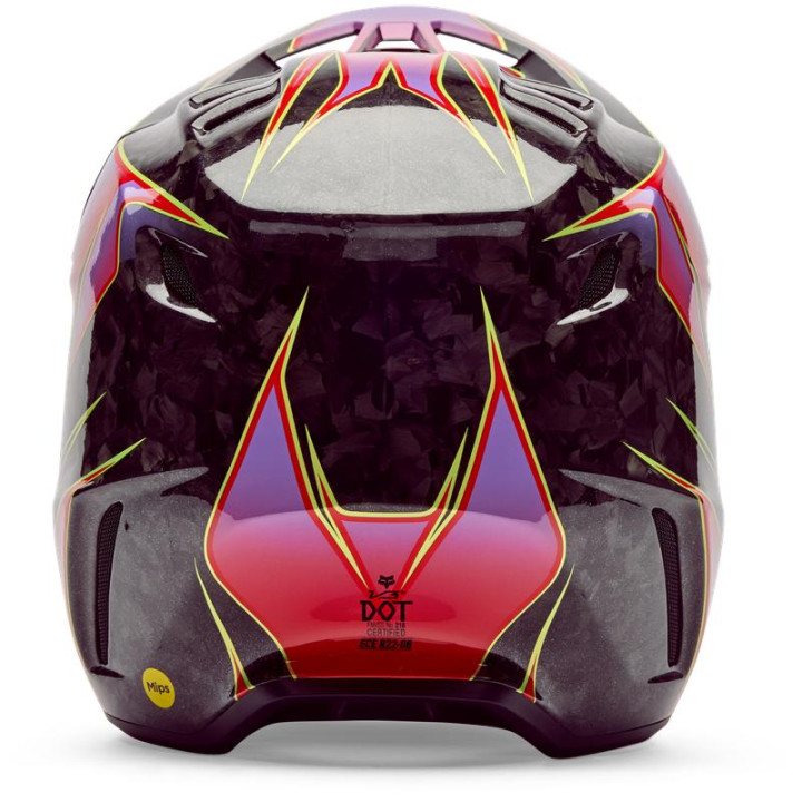 Casque FOX v3 rs canvas rouge | Oxmoto