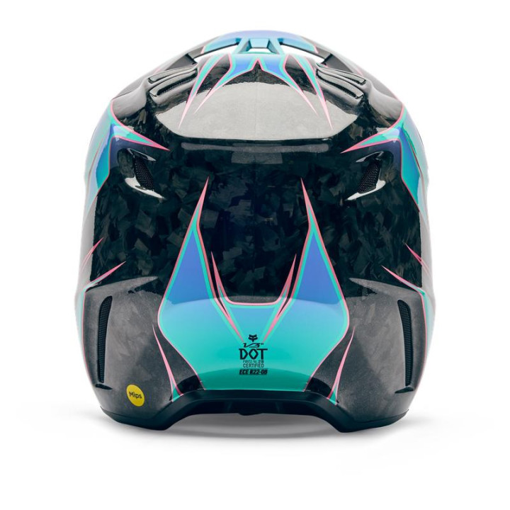 Casque FOX v3 rs canvas aqua | Oxmoto