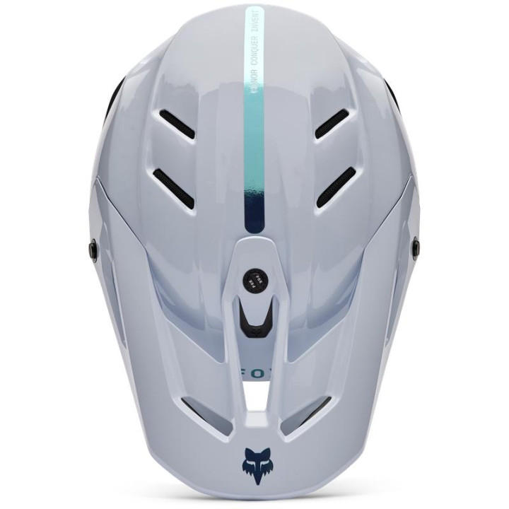 Casque FOX v3 rs ghost blanc | Oxmoto