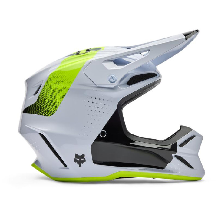 Casque FOX v3 tine blanc 36384-008-XS | Oxmoto