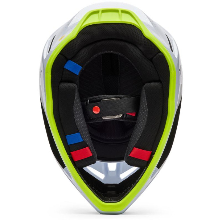 Casque FOX v3 tine blanc 36384-008-XS | Oxmoto