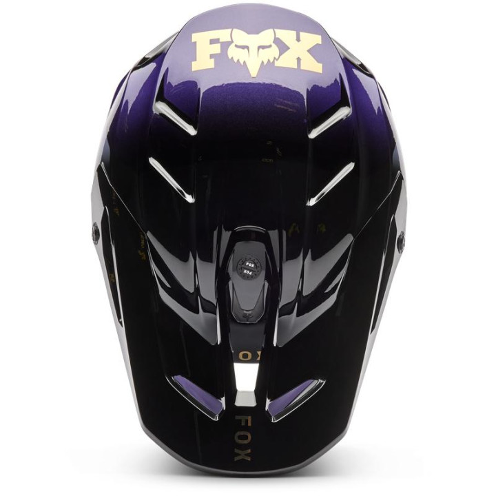 Casque FOX v3 drip noir/violet | Oxmoto