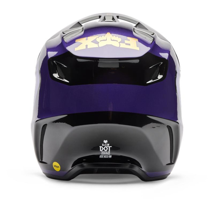 Casque FOX v3 drip noir/violet | Oxmoto