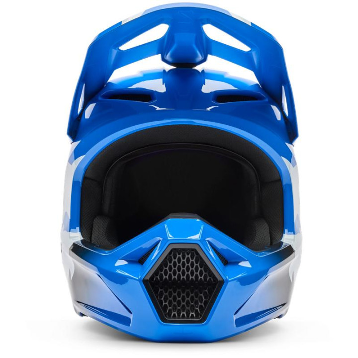 Casque FOX v1 shield bleu | Oxmoto
