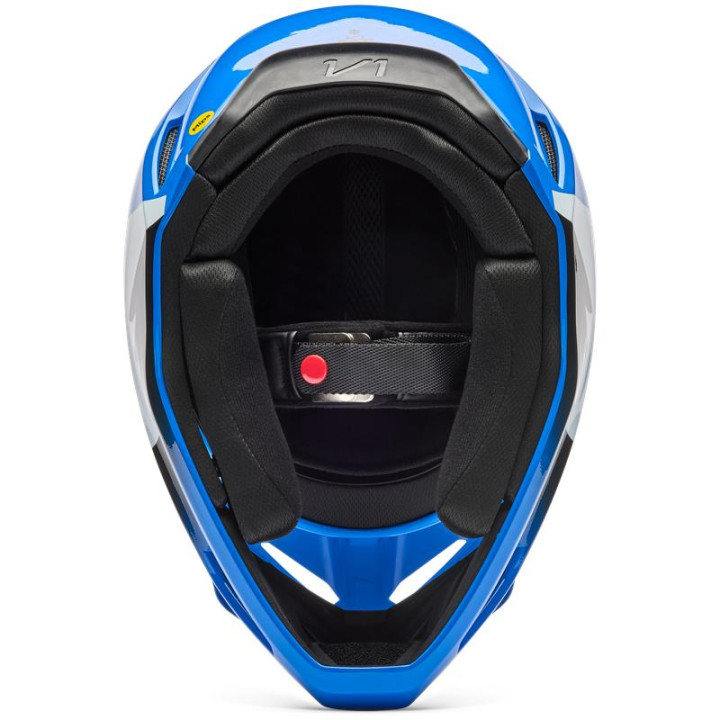 Casque FOX v1 shield bleu | Oxmoto