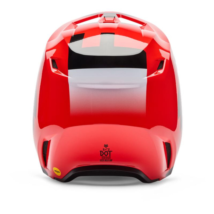 Casque FOX v1 shield rouge | Oxmoto