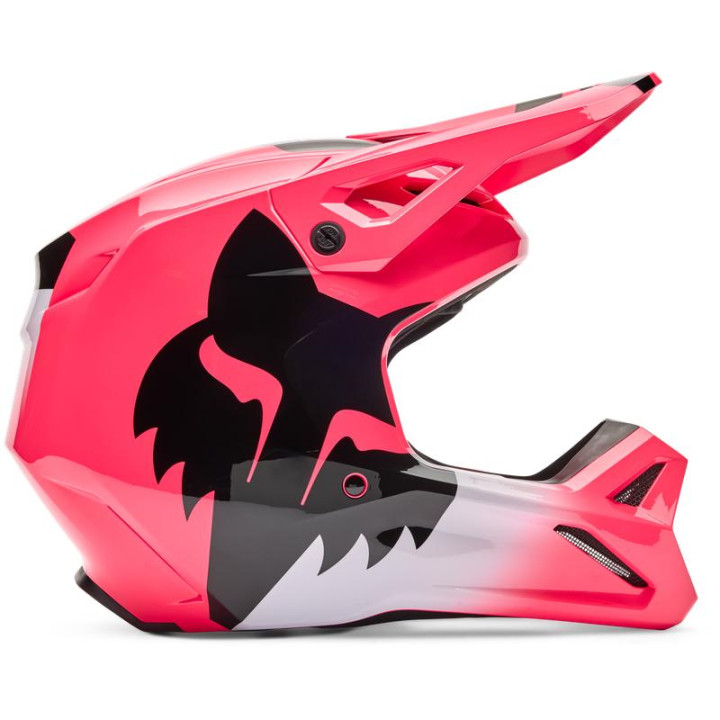 Casque FOX v1 shield rose | Oxmoto