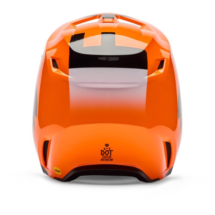Casque FOX v1 shield orange | Oxmoto
