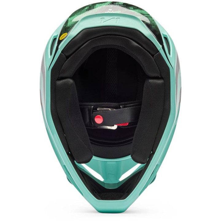 Casque FOX v1 kairos turquoise | Oxmoto