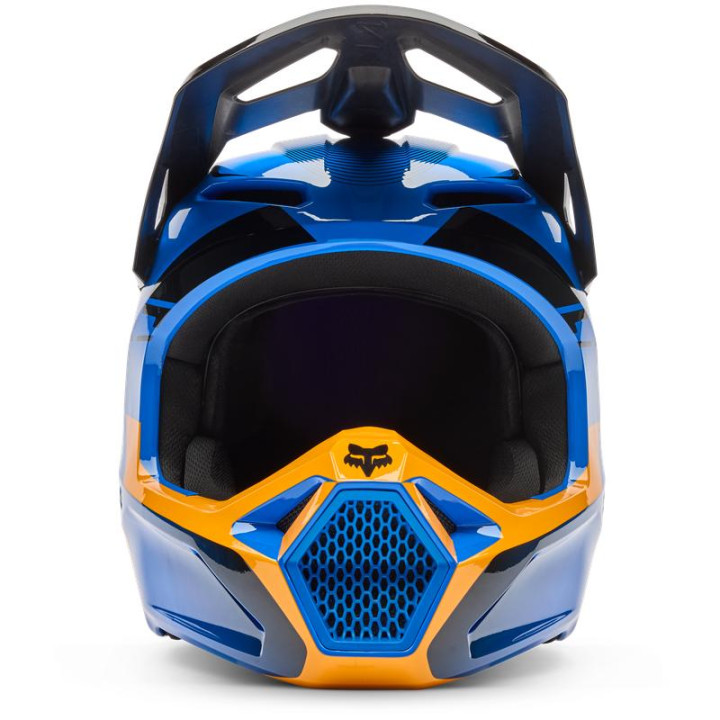 Casque FOX v1 collect bleu | Oxmoto