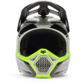 Casque FOX v1 collect gris/jaune | Oxmoto