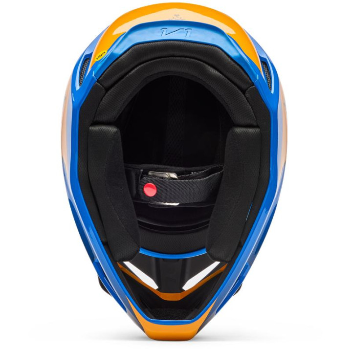 Casque FOX v1 collect bleu | Oxmoto