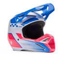 Casque FOX v1 collect bleu/rose | Oxmoto