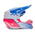 Casque FOX v1 collect bleu/rose | Oxmoto