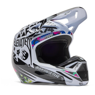 Casque FOX v1 cosmo blanc/noir | Oxmoto