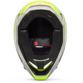 Casque FOX v1 collect gris/jaune | Oxmoto