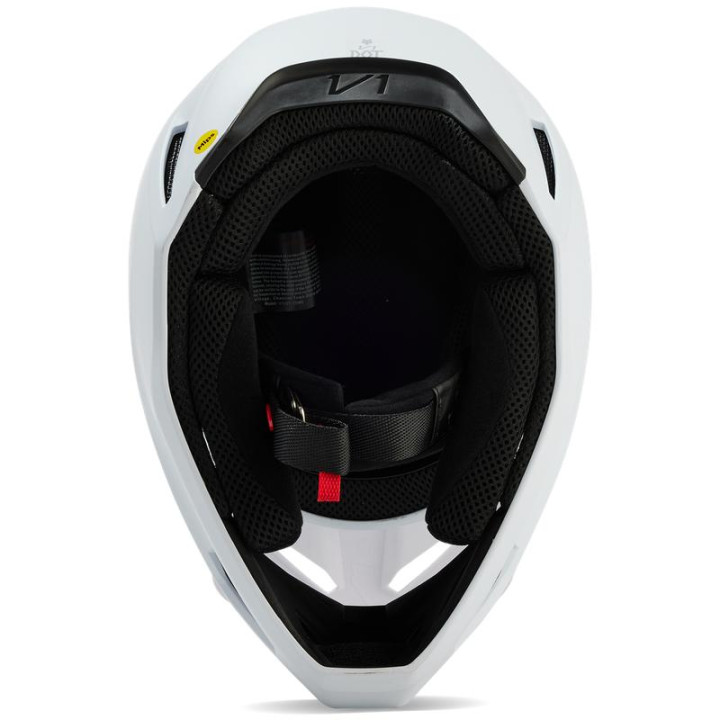 Casque FOX v1 solid blanc mat | Oxmoto