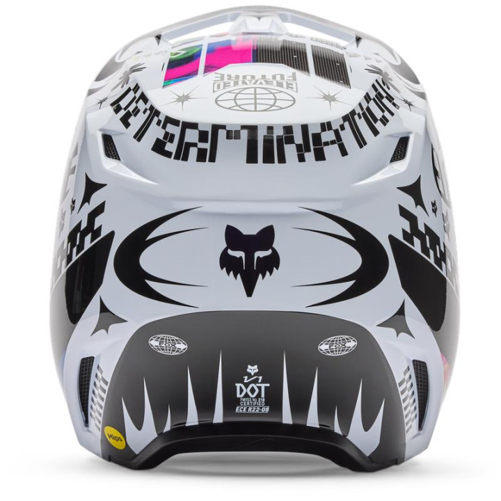 Casque FOX v1 cosmo blanc/noir | Oxmoto
