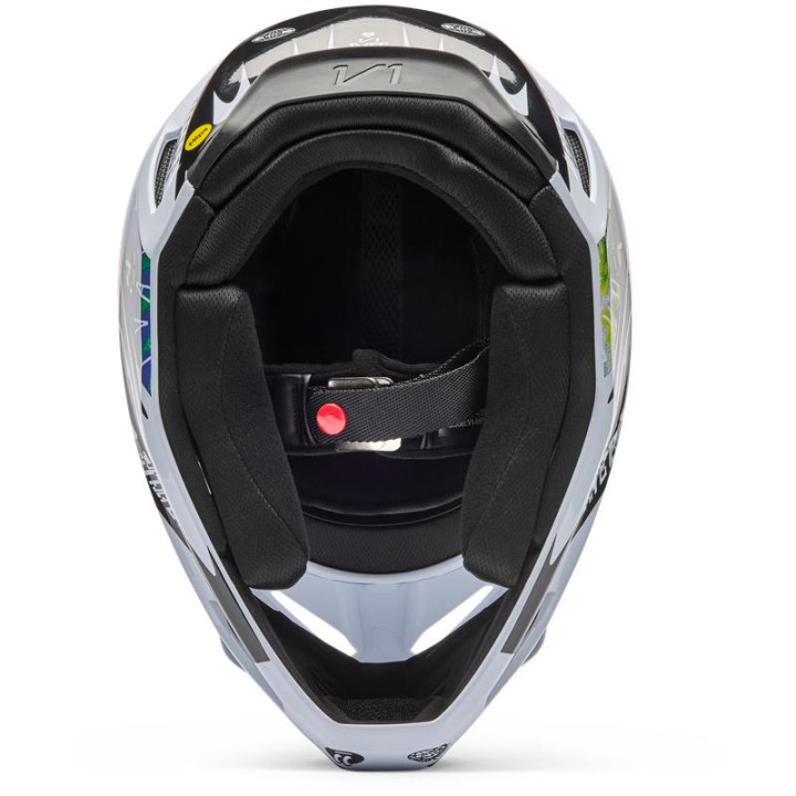 Casque FOX v1 cosmo blanc/noir | Oxmoto