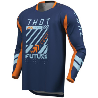 Maillot Thor launchmode futura navy/orange | Oxmoto