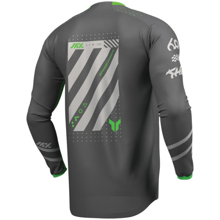 Maillot Thor launchmode futura gris/vert 2910-8418 | Oxmoto
