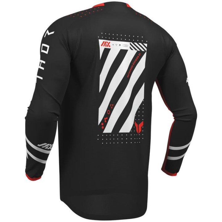 Maillot Thor launchmode futura noir/rouge 2910-8412 | Oxmoto